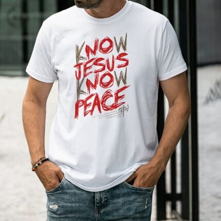 Remera con frase cristiana en inglés Cód. FH038